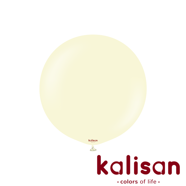 NEW Kalisan Standard 24" Macaron Pale Yellow Latex Balloons 2pk