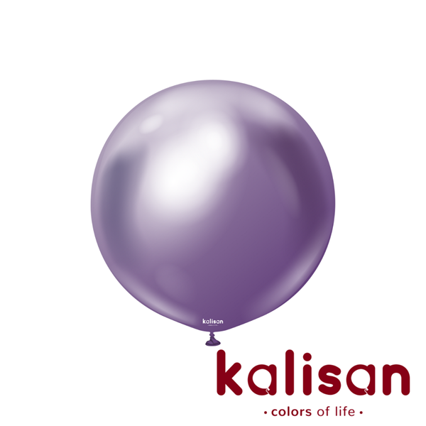 Kalisan 24" Mirror Violet Latex Balloons 2pk