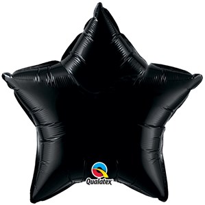 Onyx Black 36" Star Foil Balloon