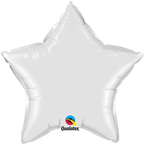 White 20" Star Foil Balloon