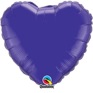 Qualatex 18" Quartz Purple Heart Foil Balloon (Loose)