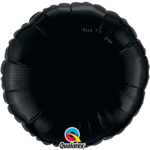 Onyx Black 18" Round Foil Balloon