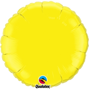 Yellow 18" Round Foil Balloon