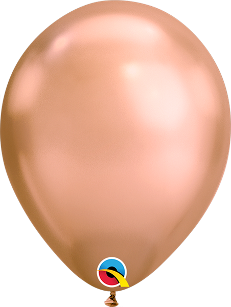 Qualatex Chrome 7" Rose Gold Latex Balloons 100pk