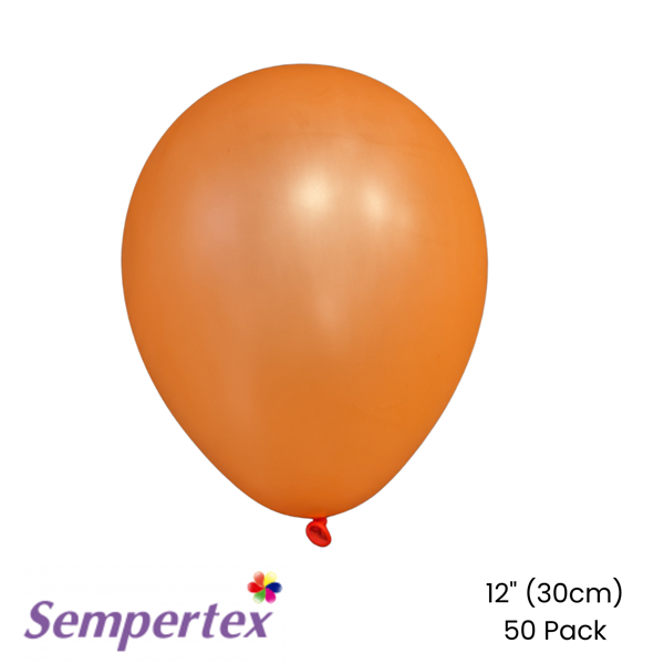 Sempertex 12" Let's Glow Neon Orange Latex Balloons 50pk