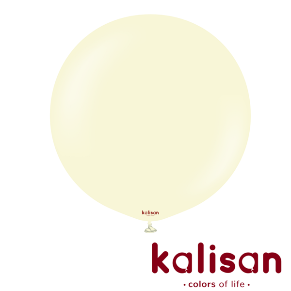 NEW Kalisan Standard 36" Macaron Pale Yellow Latex Balloons 2pk