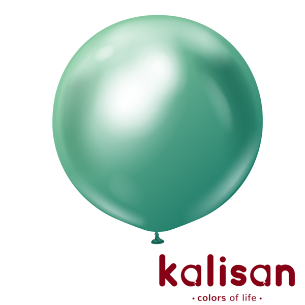 Kalisan 36" Mirror Green Latex Balloons 2pk