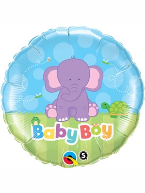 18" Baby Boy Elephant Foil Balloon