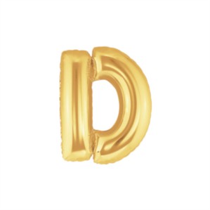 7" Gold Letter D Air Fill Foil Balloon