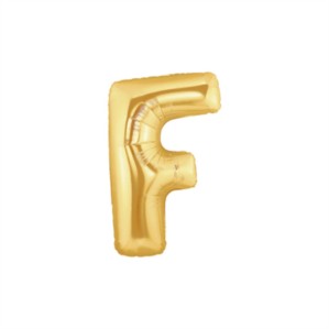 7" Gold Letter F Air Fill Foil Balloon