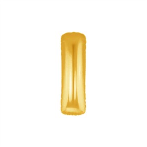 7" Gold Letter I Air Fill Foil Balloon