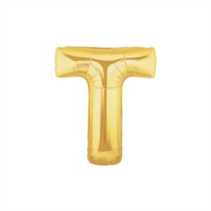 7" Gold Letter T Air Fill Foil Balloon