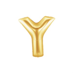 7" Gold Letter Y Air Fill Foil Balloon