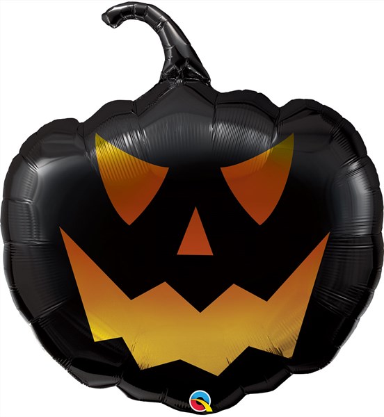 Halloween Black Pumpkin Jack 35" Foil Balloon