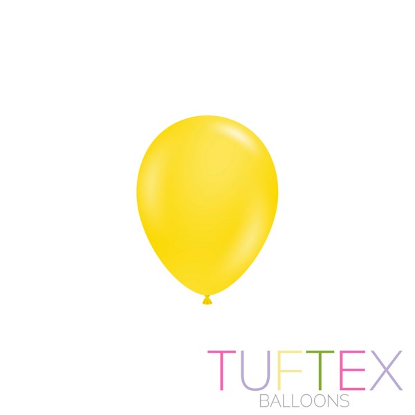 Tuftex Standard Yellow 5" Latex Balloons 50pk