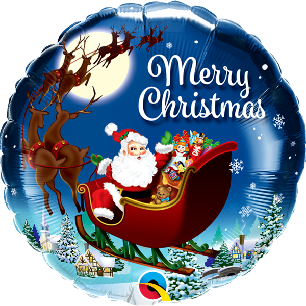 Christmas Traditional St. Nick. 18" Round Foil Balloon