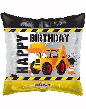 Happy Birthday Under Construction 18" Foil Balloon