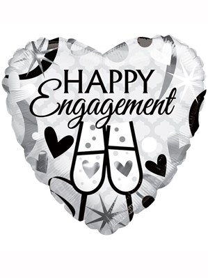 Happy Engagement 18" Heart Foil Balloon