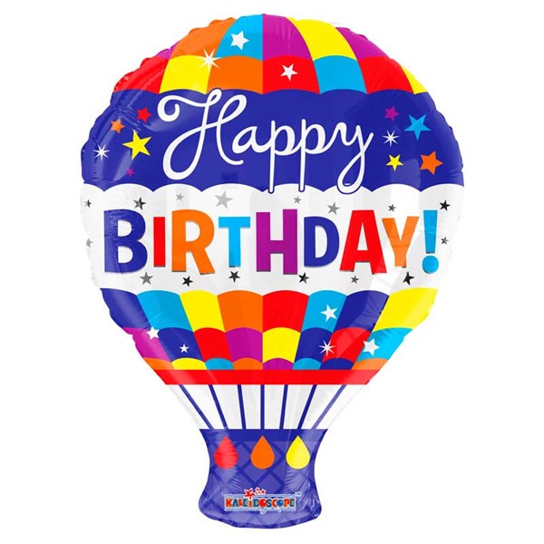 Happy Birthday Hot Air Balloon 18" Foil Balloon