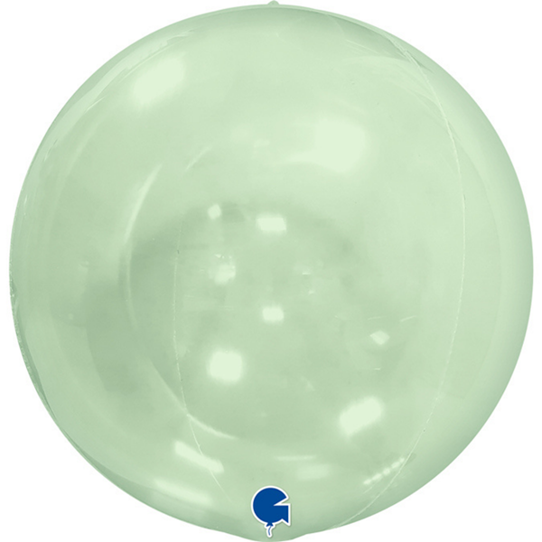 Grabo Green Clear Globe 15" Balloon - No Valve