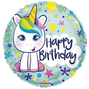 Cute Unicorn Birthday 18" Foil Balloon
