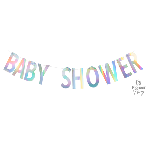 Baby Shower Iridescent Banner 2M