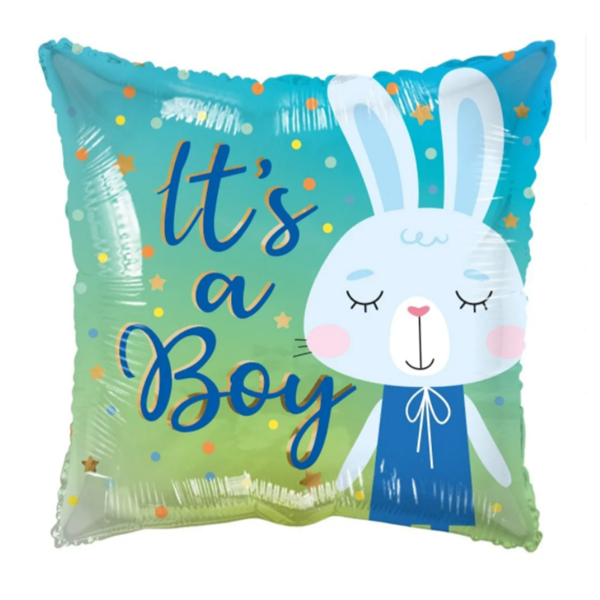 ECO It's A Boy Bunny Rabbit 18" Foil Balloon