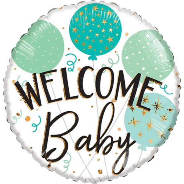 ECO Welcome Baby Green 18" Foil Balloon