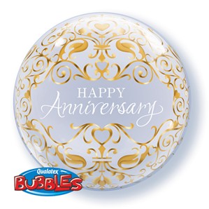 Happy Anniversary Bubble Balloon 22"