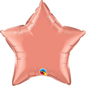 Coral 20" Star Foil Balloon Unpackaged