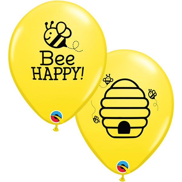 Bee Happy 11" Latex Balloons 25pk