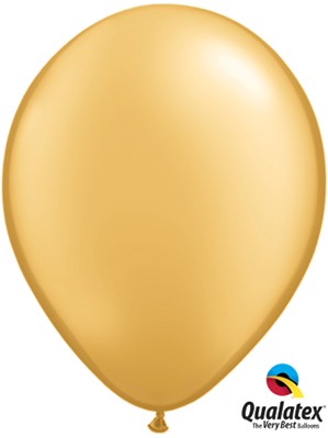 Qualatex Metallic 11" Gold Latex Balloons 6pk