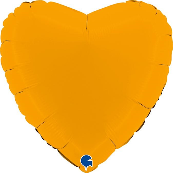 Matte Mustard 18" Heart Foil Balloon