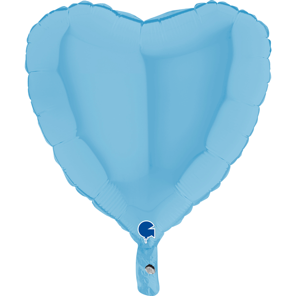 Pastel Matte Blue 18" Heart Foil Balloon