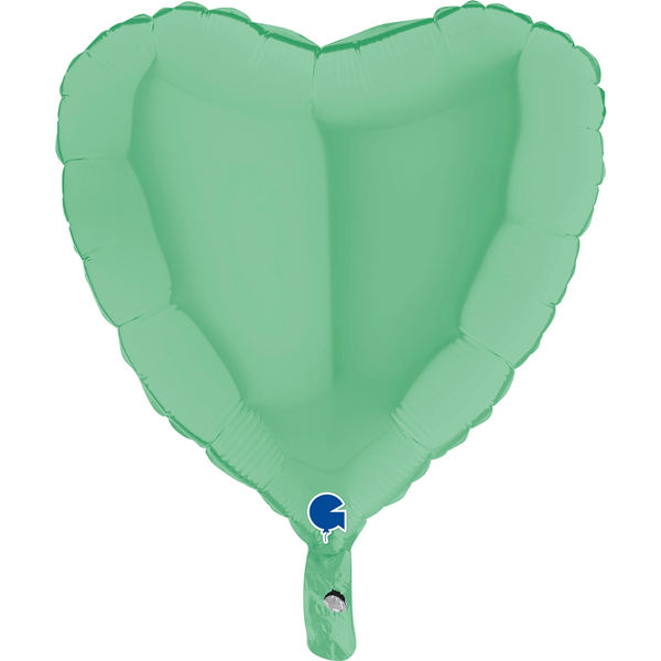 Pastel Matte Green 18" Heart Foil Balloon