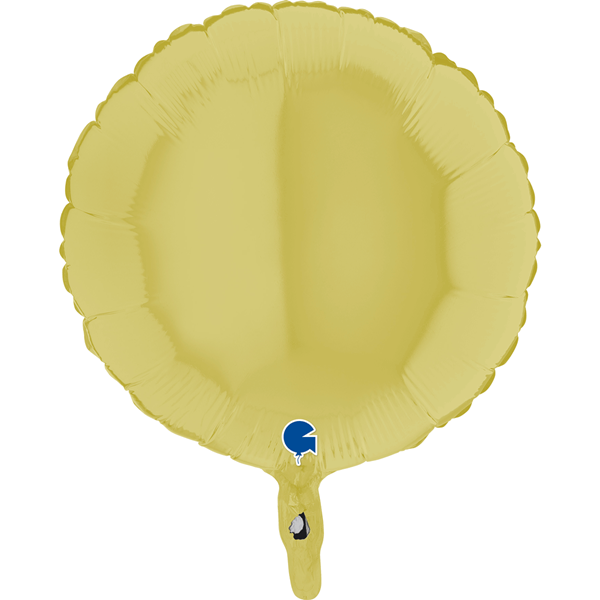 Pastel Matte Yellow 18" Round Foil Balloon