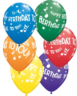 Happy Birthday 11" Latex Carnival Asst. Balloons 25pk