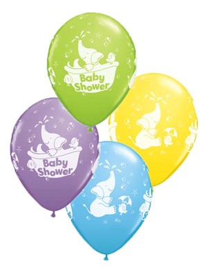 11" Assorted Baby Shower Latex Balloons - 25pk