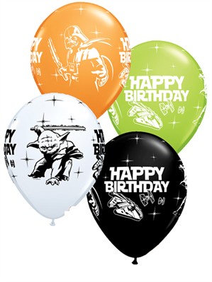 Star Wars Happy Birthday 11" Latex Balloons 25pk
