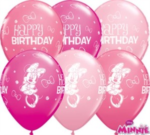 Minnie Mouse Happy Birthday 11" Latex Balloons 25pk