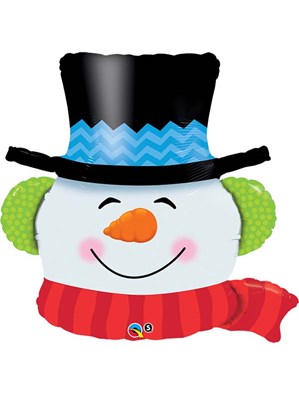 Christmas Smiling Snowman 36" Foil Balloon
