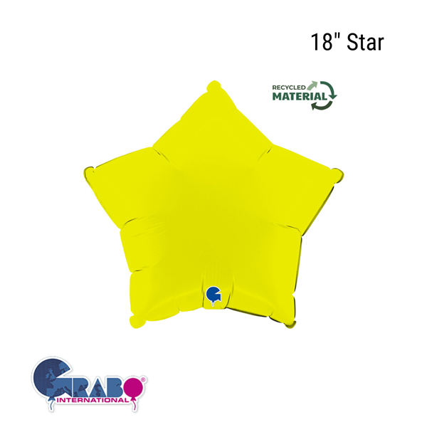 NEW Matte Lime Green 18" Star Foil Balloon