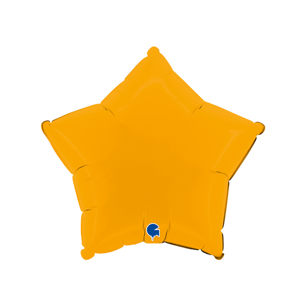 Grabo Matte Mustard 18" Star Foil Balloon