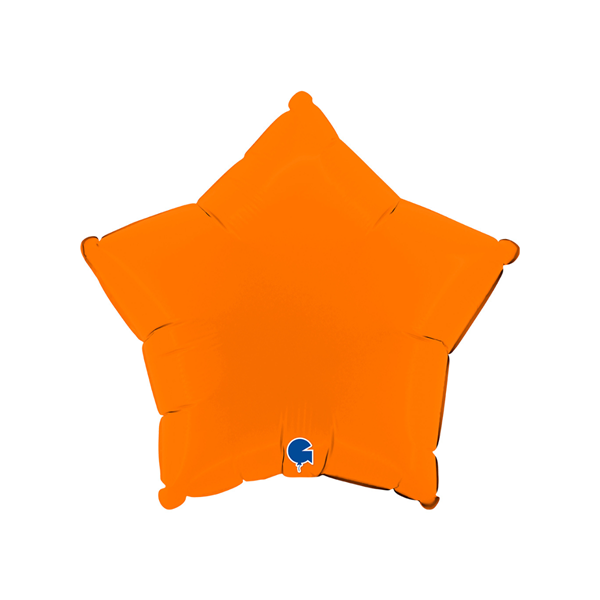 Grabo Matte Orange 18" Star Foil Balloon