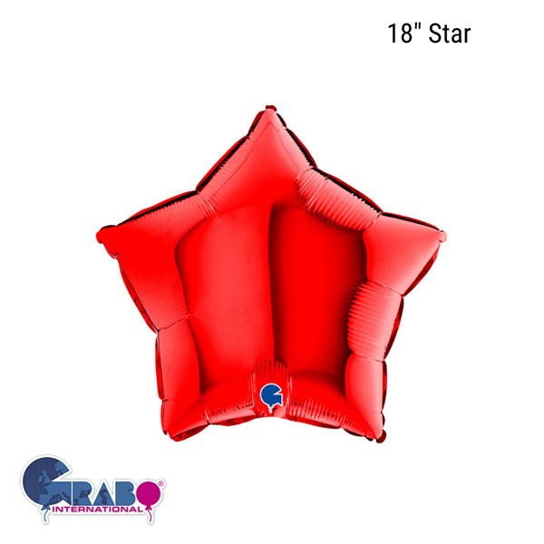 Grabo Red Star 18" Foil Balloon