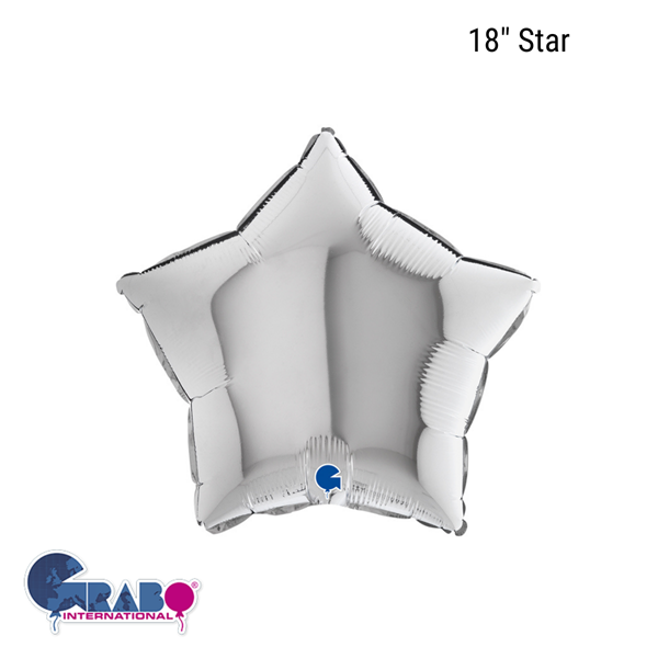 Grabo Silver Star 18" Foil Balloon