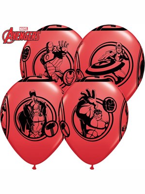 Qualatex 12" Avengers Assemble Latex Balloons 6pk