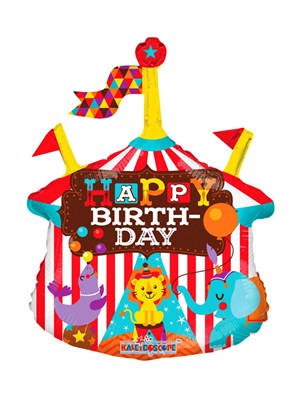 Circus Birthday Air Fill 14" Foil Balloon