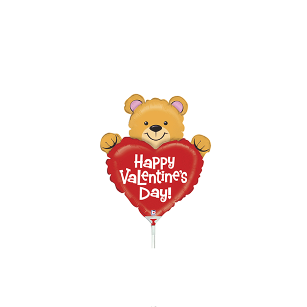 Valentine Grabo 14" Bear Foil Balloon