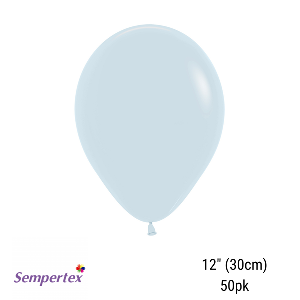 Sempertex Fashion White 12" Latex Balloons 50pk
